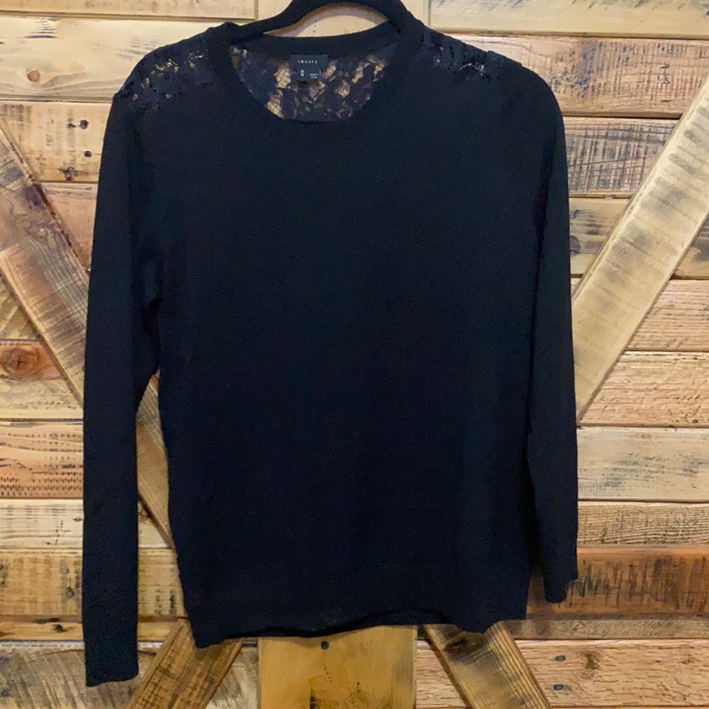 Theory Lace Back Wool Sweater M